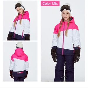 PHIBEE-Girls Ski Jacket Waterproof Snow Jacket Breathable Size 9/10